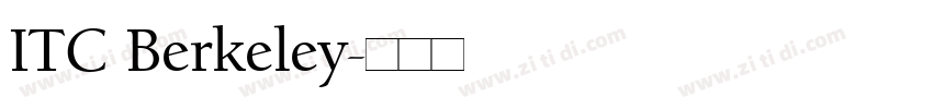 ITC Berkeley字体转换